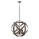 image 1 of Carson 3 Light Outdoor Ceiling Pendant Light Iron IP44, E14