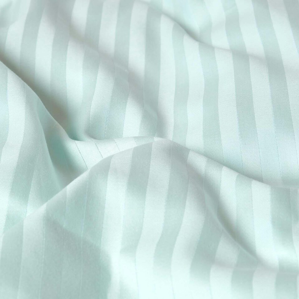 image 1 of Homescapes Aqua Blue Egyptian Cotton Ultrasoft Kingsize Oxford Pillowcase 330 TC