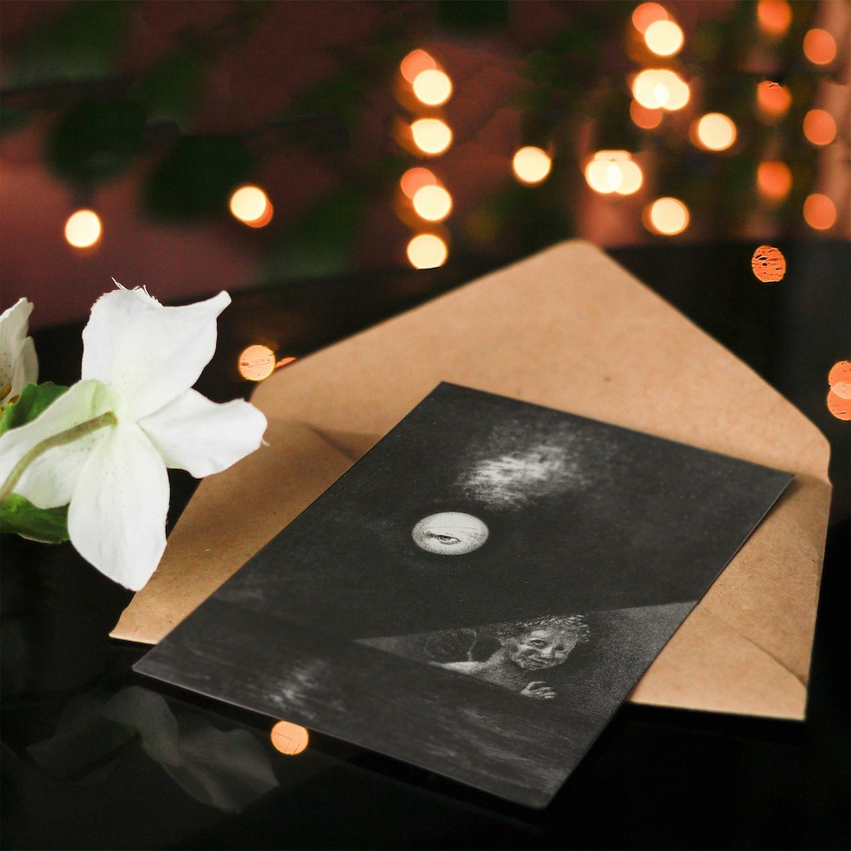 image 1 of Odilon Redon Art Card Angel of Certitude and Questioning Eye