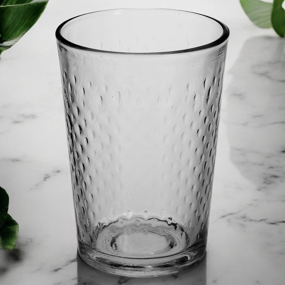 image 1 of 200ml Drinking Glasses Sets Glassware Patterned Water Cup Juice Cocktail Tumbler | Clear | Clear | Set of 12 Milano