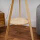 image 4 of ValueLights Morrigan Wicker Shade Wooden Tripod Floor Lamp Cream