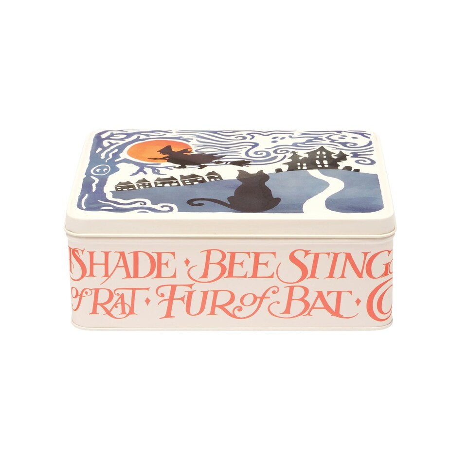 Tin: 19.5cm x 15.4cm x 7.5cm Emma Bridgewater Halloween Rectangular Tin