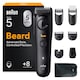 image 1 of Braun Beard Trimmer Series 5, +8 Styling Tools, 40 Lengths, Sharp Blade, BT5560, Black
