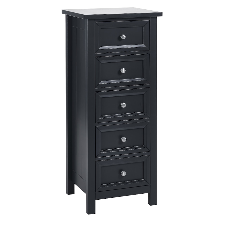 image 1 of Premium Solace 5 Drawer Tall Chest - Anthracite