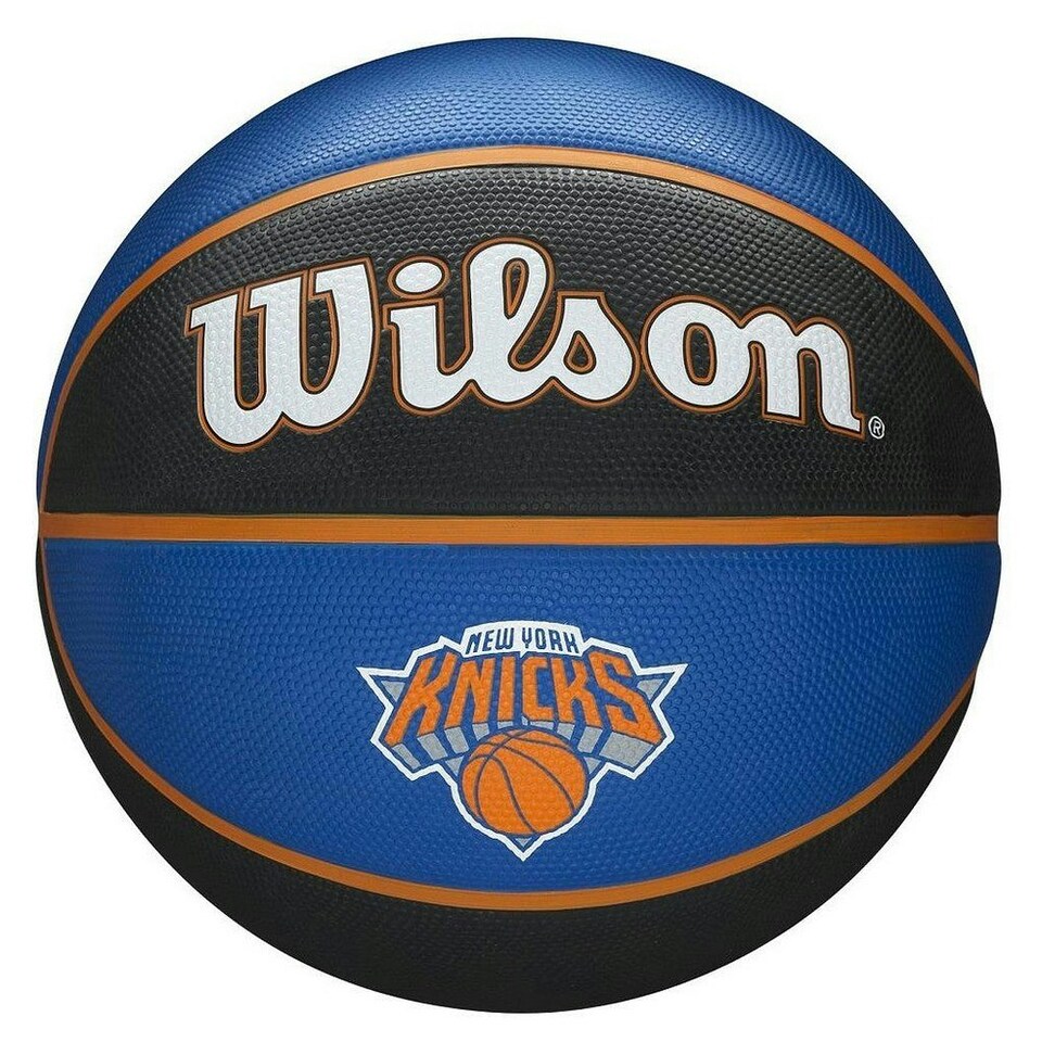 image 1 of New York Knicks Wilson Basketball - Blue/Black - 7