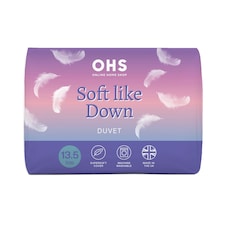 OHS Anti-Allergy Soft Filled 13.5 Tog Quilted Duvet, Super King White