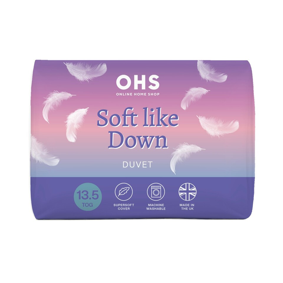 image 1 of OHS Anti-Allergy Soft Filled 13.5 Tog Quilted Duvet, Super King White