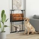 image 7 of PawHut Extra Tall Dog Gate with Cat Door Auto Close for Stairs 74-80 cm Wide
