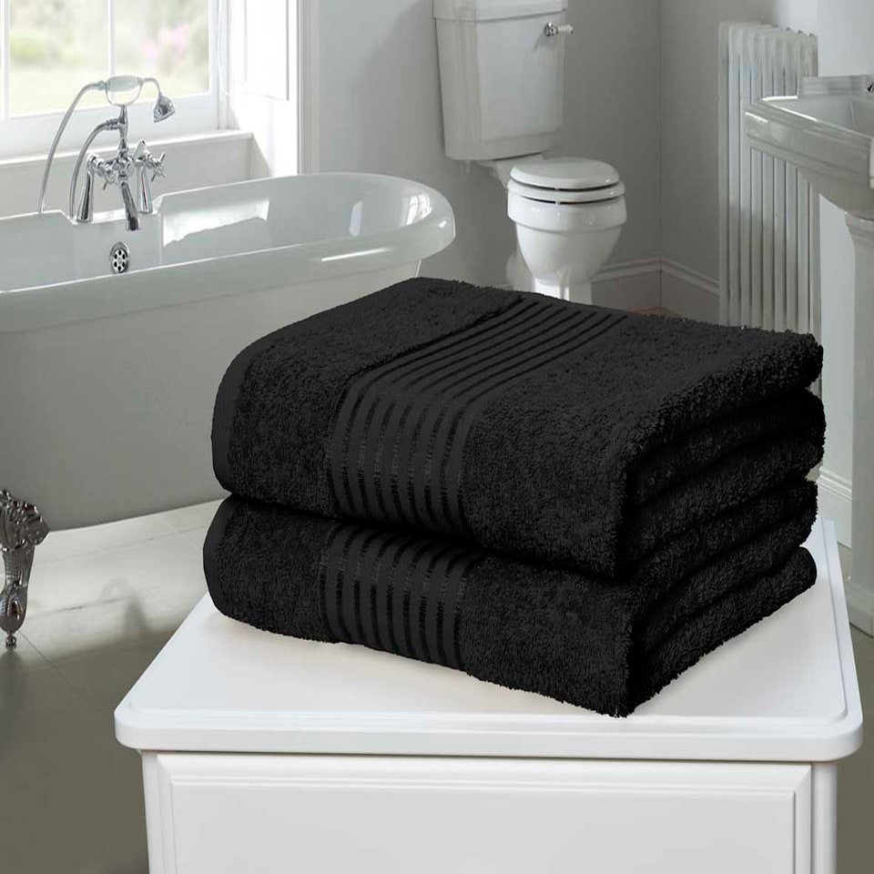 Windsor 500 gsm Cotton Super Soft And Absorbant Towel | Black | Face cloth | 1