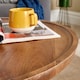 image 6 of Coffee Table Round Rustic Solid Mango Wood Living Room Furniture Unit | Brown