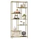 image 1 of 6-Tier Glass Bookshelf – Tall Display Bookcase & Plant Stand, Tempered Glass Shelves,