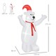 image 7 of HOMCOM 6ft Tall Outdoor Inflatable Bear Lighted Airblown Christmas Lawn Décor
