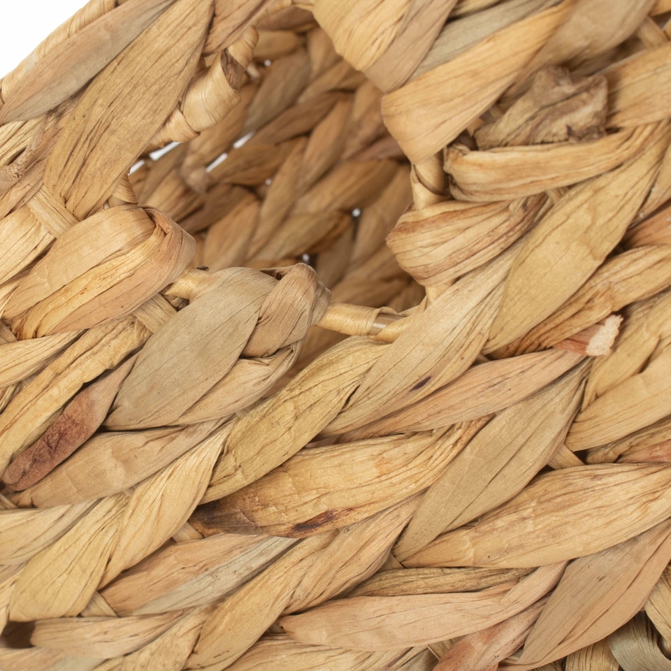 image 1 of Large Shallow Water Hyacinth Storage Basket | Brown | Brown