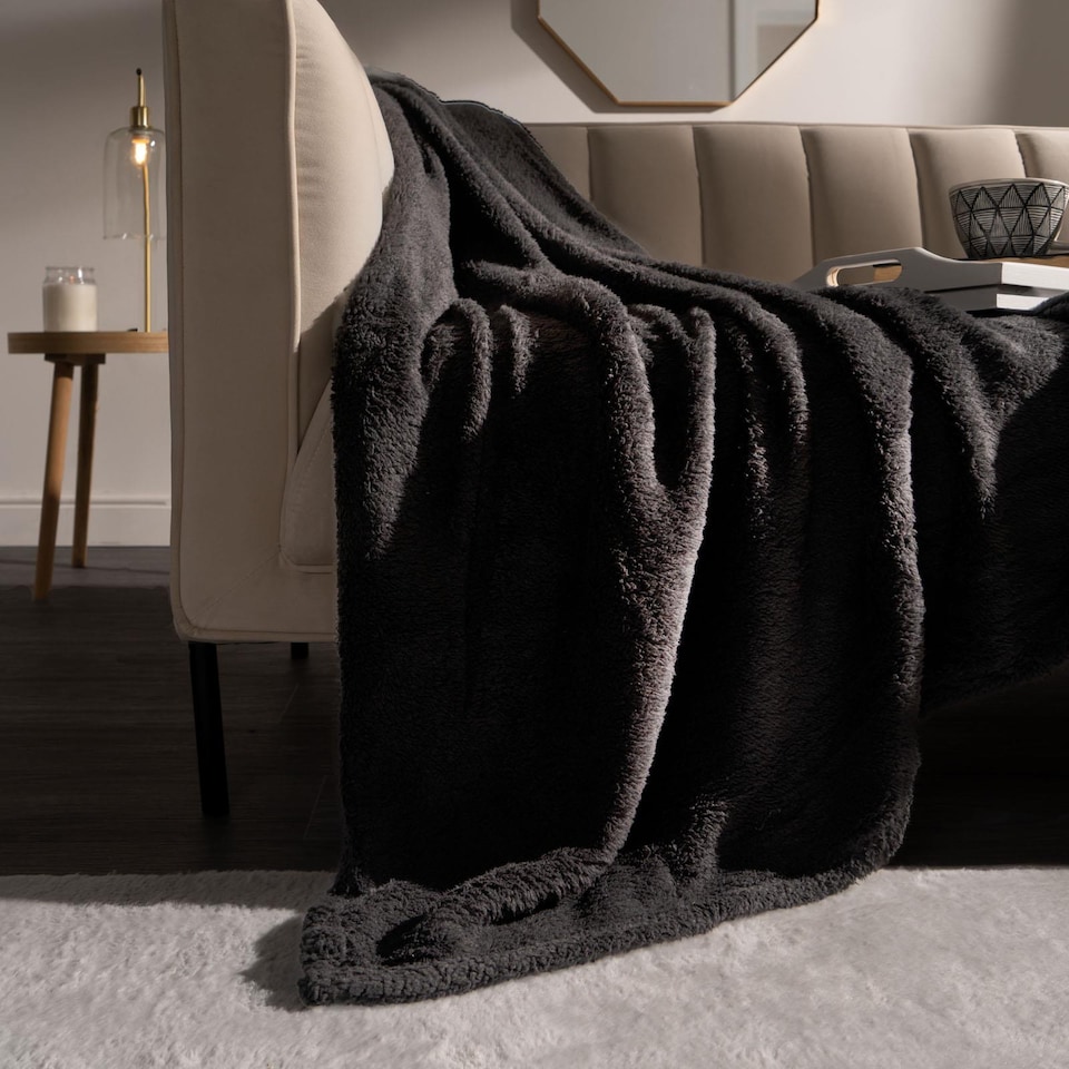 image 1 of OHS Teddy Fleece Large Throw Blanket