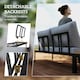 image 4 of Outsunny 4 Seater Garden Corner Sofa Set with Removable Thick Cushions Brown | Teak