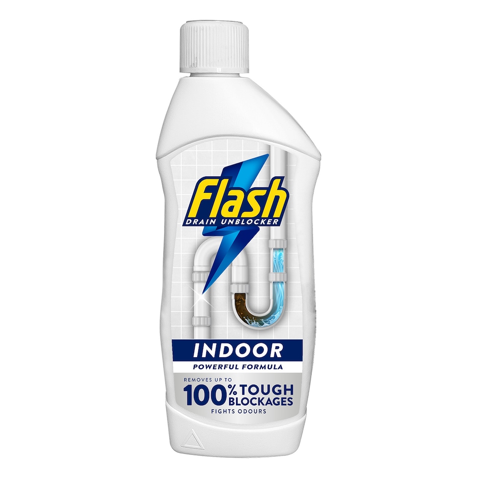 image 1 of Flash Indoor & Outdoor Sink and Drain Unblocker 1L