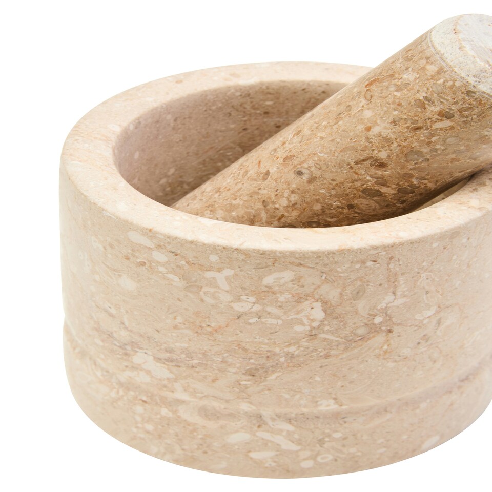 image 1 of Marmore Cream Marble Mortar And Pestle