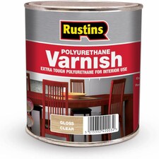 Rustins Quick Drying Polyurethane Varnish Gloss Clear 500ml | Clear | Clear | 500ml | 1