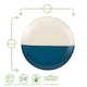 image 3 of Nicola Spring Ceramic Dipped Flecked Dinner Plates - 20.5cm - Navy - Pack of 4
