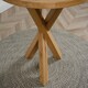 image 9 of Oregon Round Oak Dining Table with 4 Stanford Oak Chairs Brown