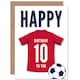 image 1 of Football Strip Kit Dark Red Jersey 10 Year old Kids 10th Birthday Card