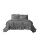 image 3 of Duvet Cover And Pillowcase Set Pink Teal White Green Silver Frilled Design Polycotton Linen White | White | Single