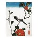 image 1 of Japanese Bird On Camellia Branch Vintage Wall Art Print Hiroshige 18x24"