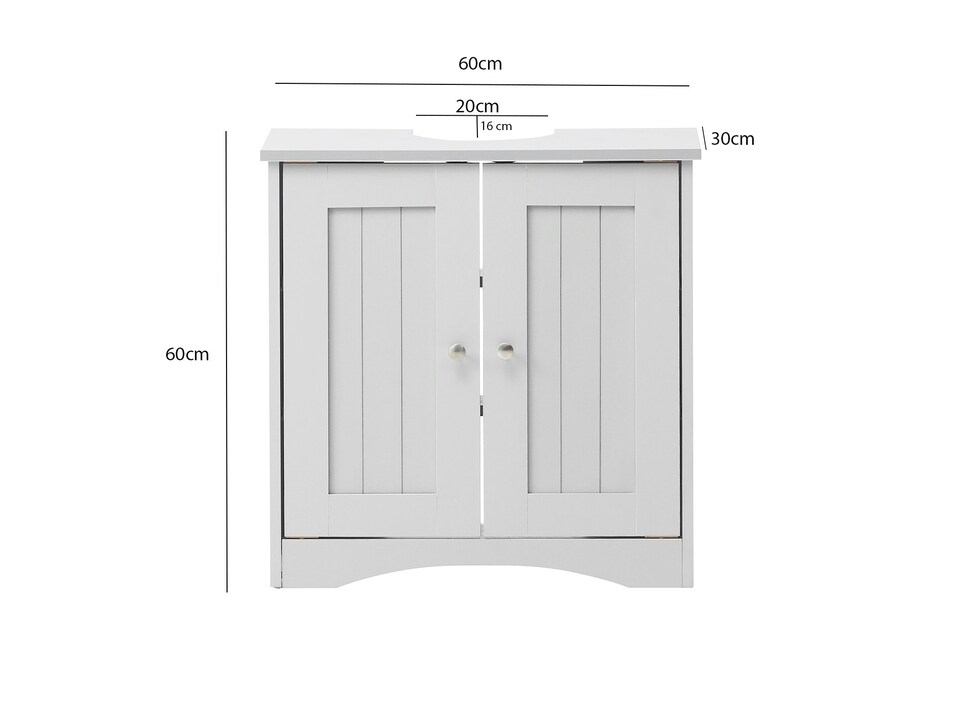 image 1 of Bathroom Sink Cabinet Under Basin Unit Cupboard Storage Furniture Grey