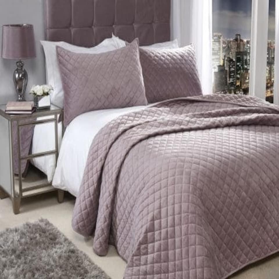 image 1 of Banbury Bedspread Heather Pink | Pink