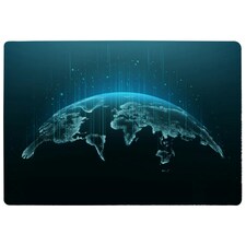 Map of the planet (Rug) Blue | Medium: 80x150cm