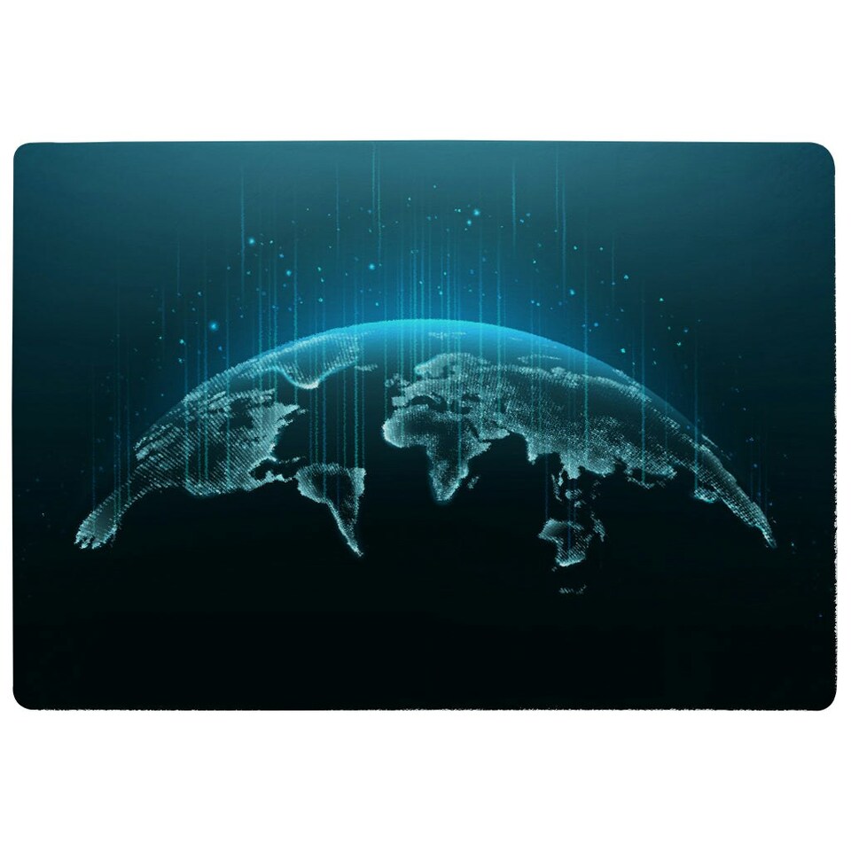 image 1 of Map of the planet (Rug) Blue | Medium: 80x150cm