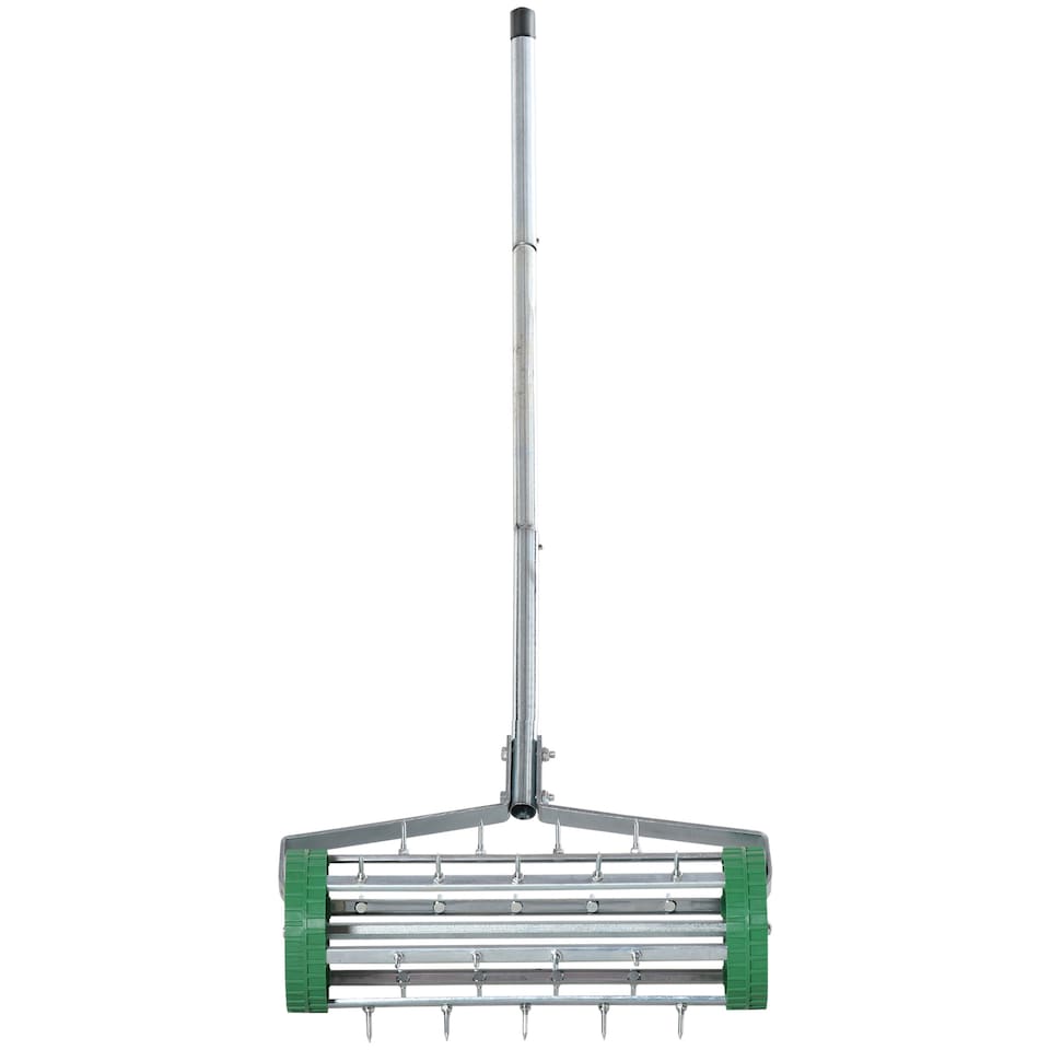 image 1 of Outsunny Lawn Aerator Outdoor Grass Care Garden Roller Manual Handle