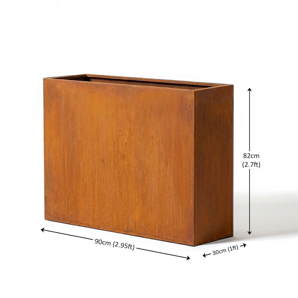 image 1 of Large Metal Planter 90cm x 82cm - Pre Rusted | Bronze | Pre Rusted | 1