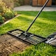 image 2 of Harbour Housewares Heavy Duty Steel Lawn Levelling Rake - 106 x 25cm - Wide Garden Leveling Tool Soil Spreader Landscaping Tool
