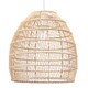 image 1 of Traditional Vintage Spiral Cage Design Natural Brown Rattan Ceiling Lamp Shade | Brown