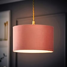 ValueLights Reni Small Pink Velvet Pendant Shade