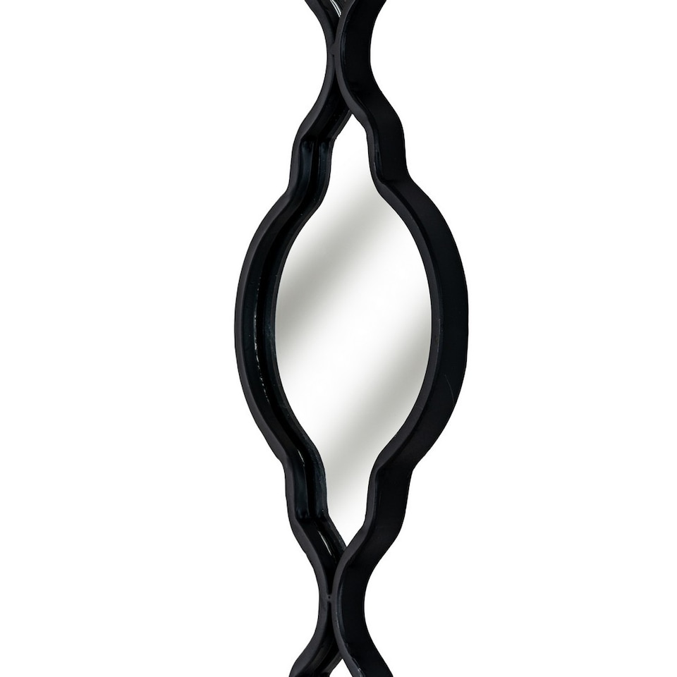 image 1 of Quarterfoil Decorative Hanging Mirror - Metal - L1 x W16 x H132 cm - Black