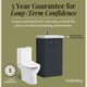 image 6 of Balterley Contemporary Floor Standing 2 Door Bathroom Vanity Unit, Basin, Tap & Toilet Pack | Grey | Satin Soft Black | 814 x 479 x 342mm