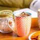 image 5 of Nicola Spring Nicola Spring Hand-Printed Mug - 330ml - Orange - Pack of 6 | Multi | Multi | 6