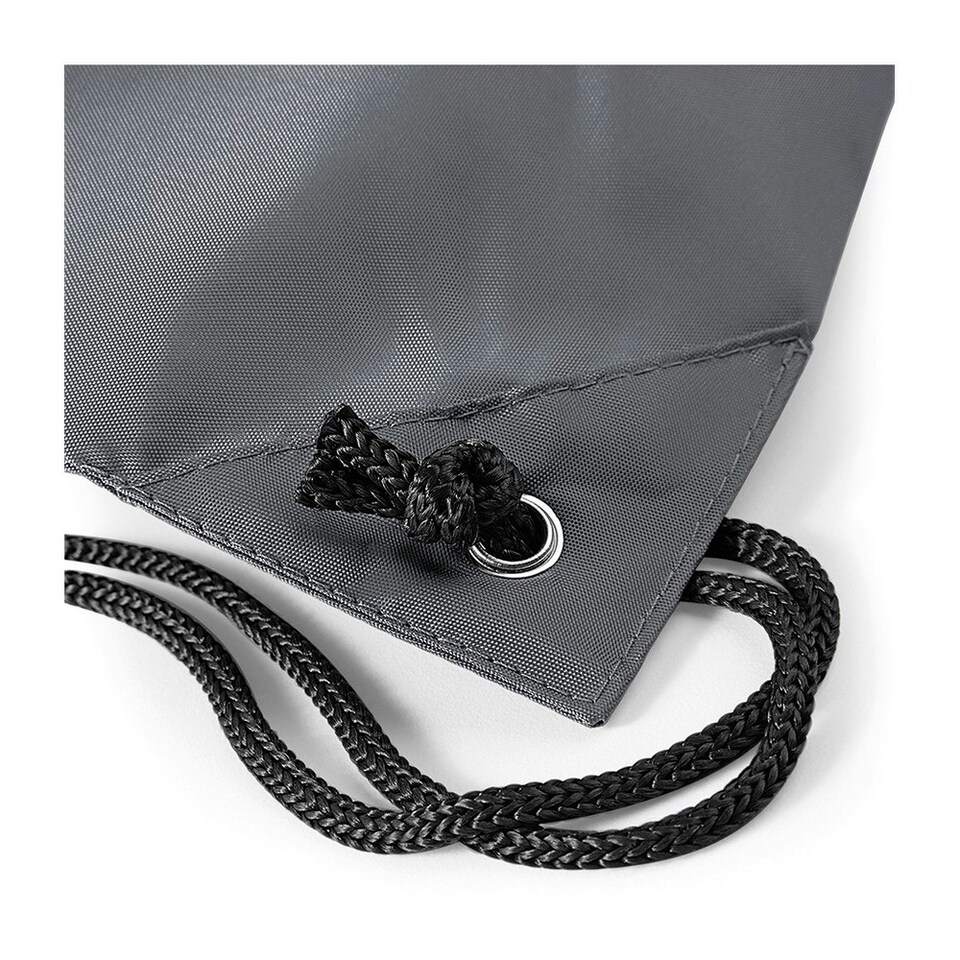 image 1 of BagBase Budget Water Resistant Sports Gymsac Drawstring Bag (11 Litres) - Graphite - One Size Black | One Size