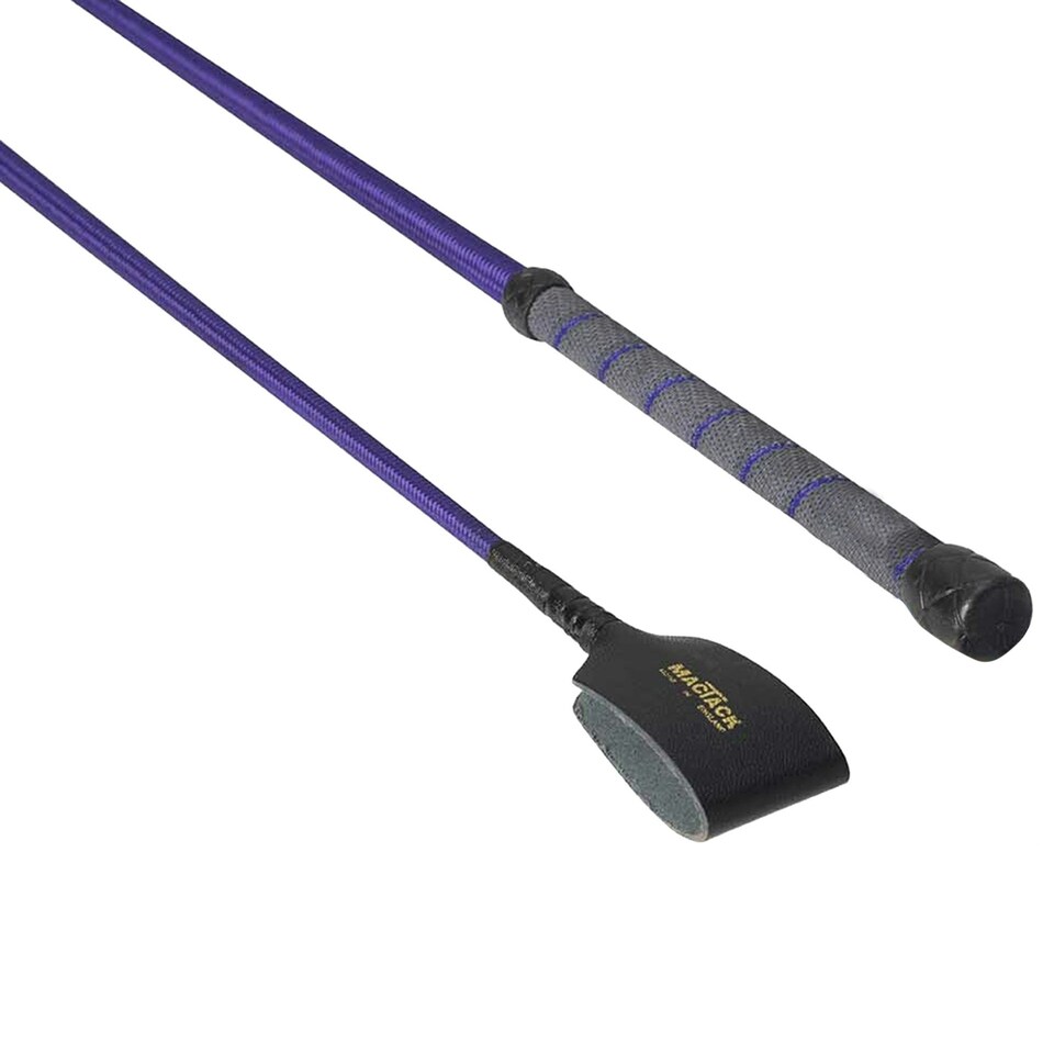 image 1 of MacTack Riding Whip With No3 Leather Keeper - Purple - 26 inches