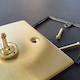 image 4 of SE HOME Satin Brushed Brass 2 Gang 13A DP Ingot Twin Double Switched Plug Socket | Gold | Satin Brass