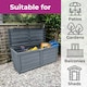 image 4 of Neo 320 Litre Dark Grey Plastic Waterproof Outdoor Garden Plastic Storage Box Furniture | Grey