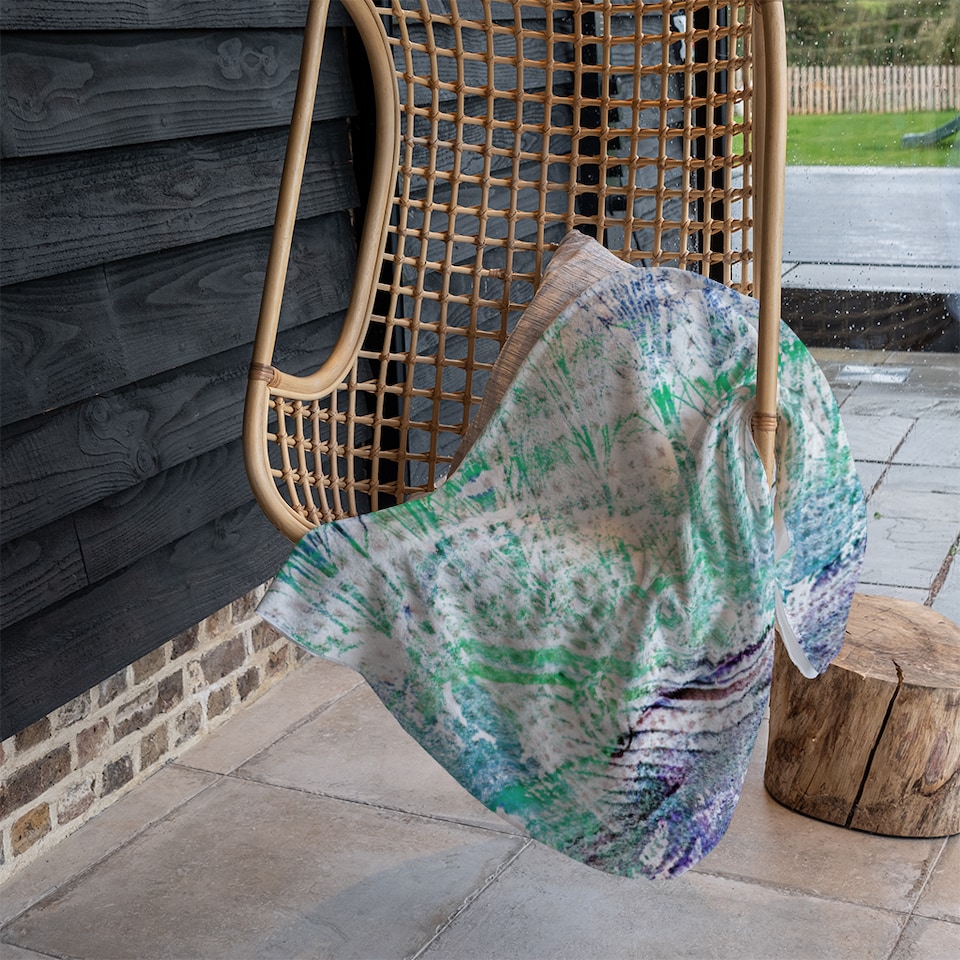 image 1 of Washed Up Blue Blanket | Multi