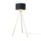 image 3 of ValueLights Modern Gold Hairpin Design Tripod Floor Lamp With Black Gold Drum Shade