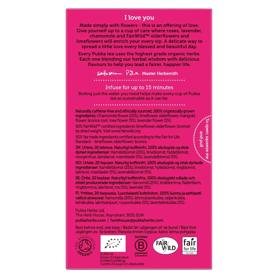 image 1 of Pukka Herbs Organic Herbal Tea, Relaxing Tea Selection with Night Time, Love, & Chamomile Vanilla & Honey, 3 Packs of 20 Teabags