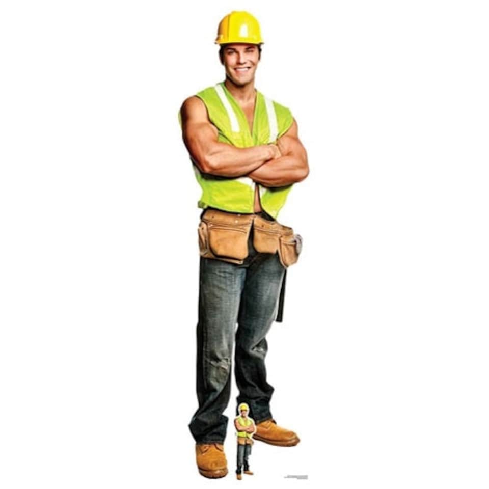 Construction Chippendales Lifesize Cardboard Cutout 181cm