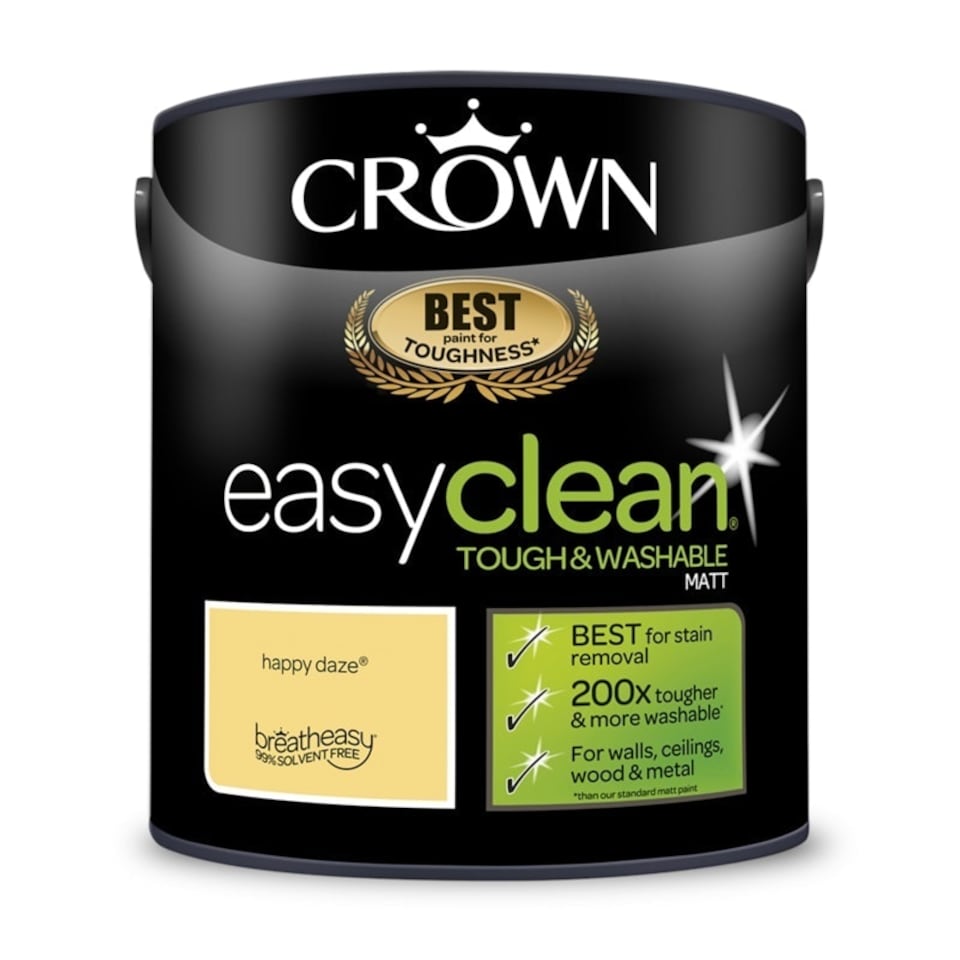 image 1 of Crown Easyclean Matt Emulsion 2.5L Happy Daze