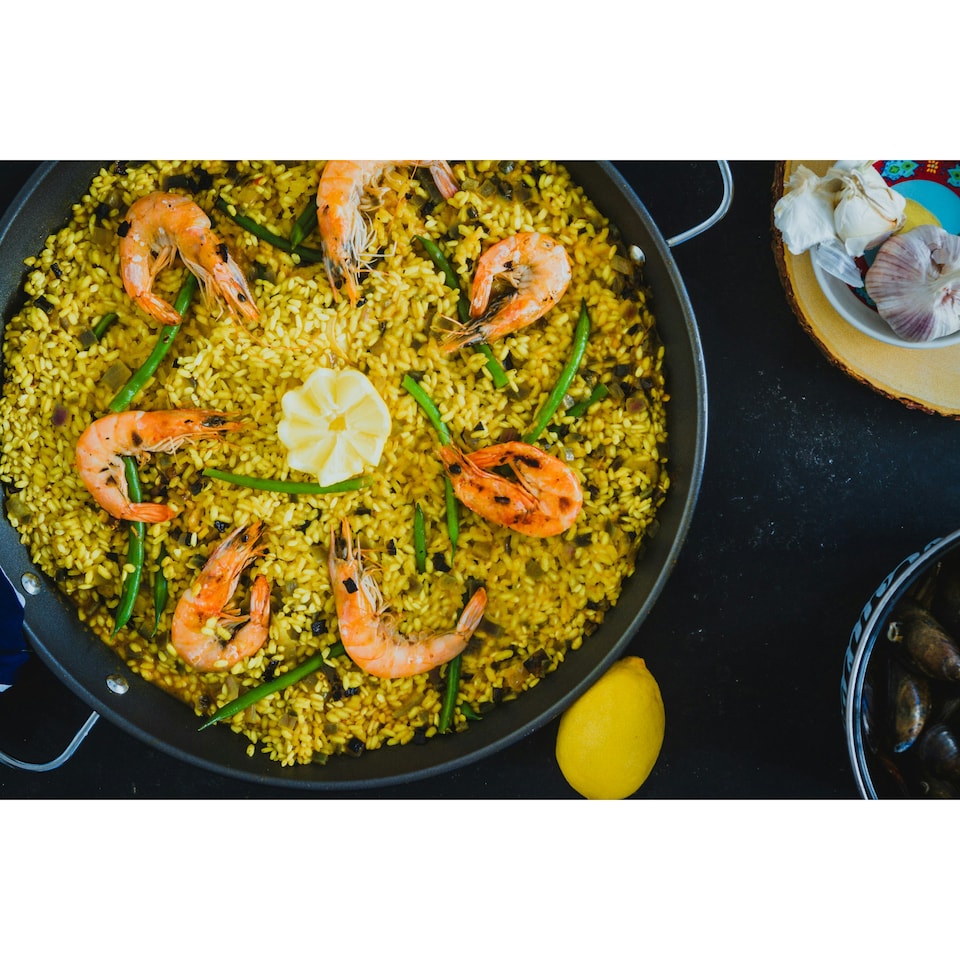 image 1 of KitchenCraft Paella Pan Black 38.5cm