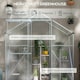image 3 of Outsunny 6 x 2.5ft Polycarbonate Greenhouse Aluminium Green House